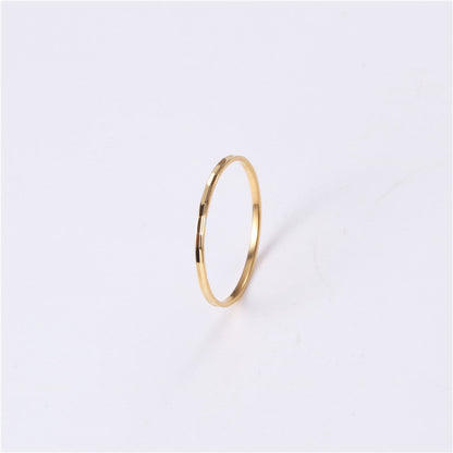 Titanium Steel Gold Plating 18K Gold Ring