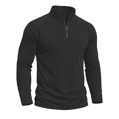 Retro Washed Long-sleeve Men's Distressed T-shirt