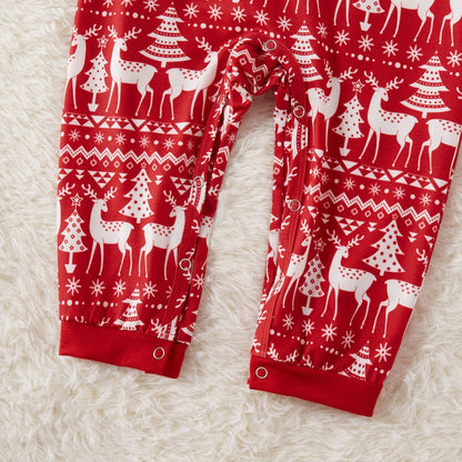 Printed Parent Child Home Service Set Pajamas