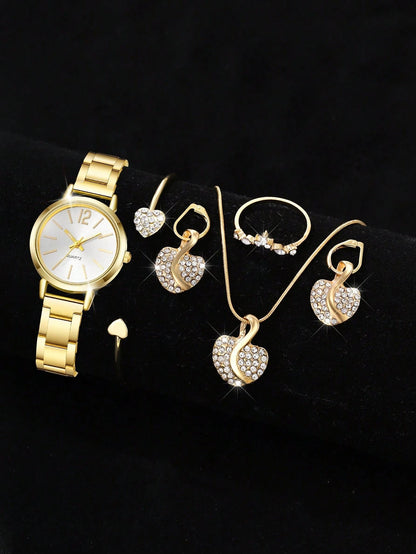 Diamond-Encrusted Fashionable High-End Watch Set