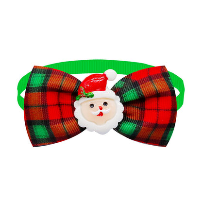 Pet Plaid Pattern With Accessories Bow Tie Cat Dog