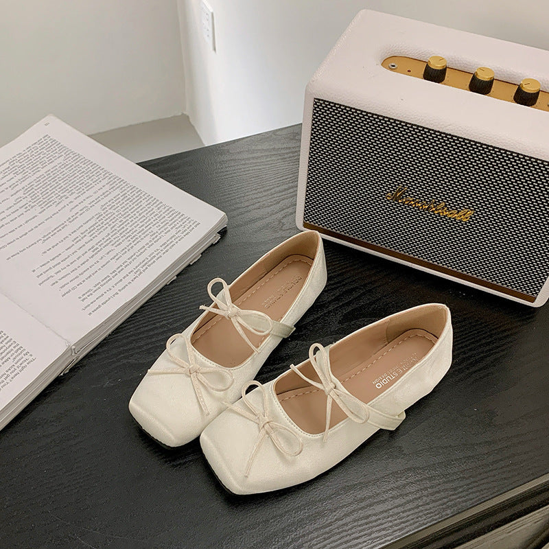 Fashionable All-match Square Head Pumps Women