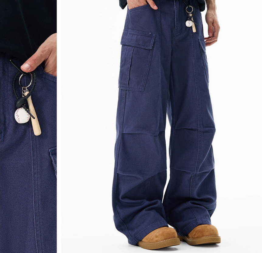 Wide-leg Overalls Men's Loose Straight Casual Feeling