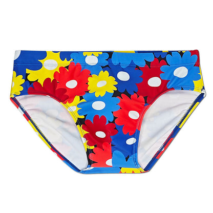 Flower Colorful Printing Swim Briefs