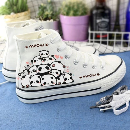 High-Top Shoes Canvas Shoes White Shoes Women's Shoes
