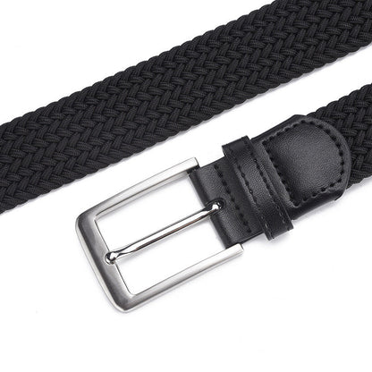 Versatile Pin-buckle Elastic Woven Canvas Belt