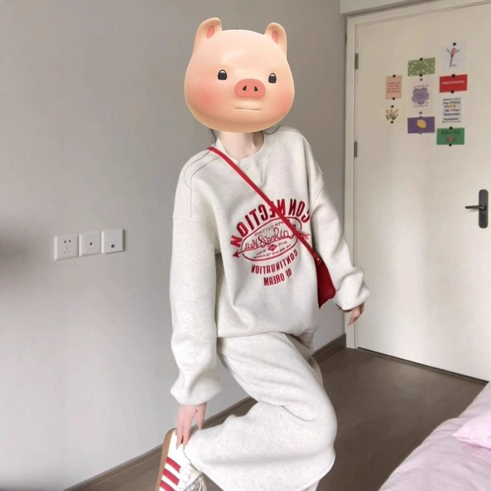Lazy Style Casual Sportswear Set For Women