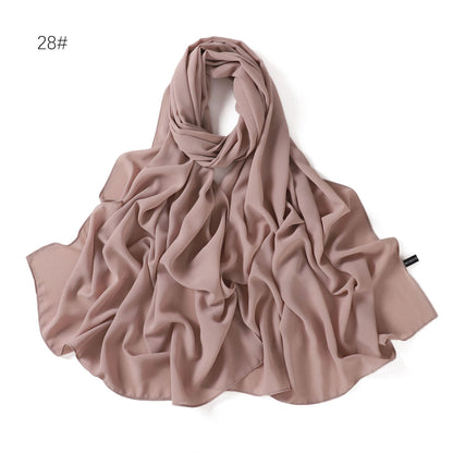 Soft Draping Solid-color Scarf For Women