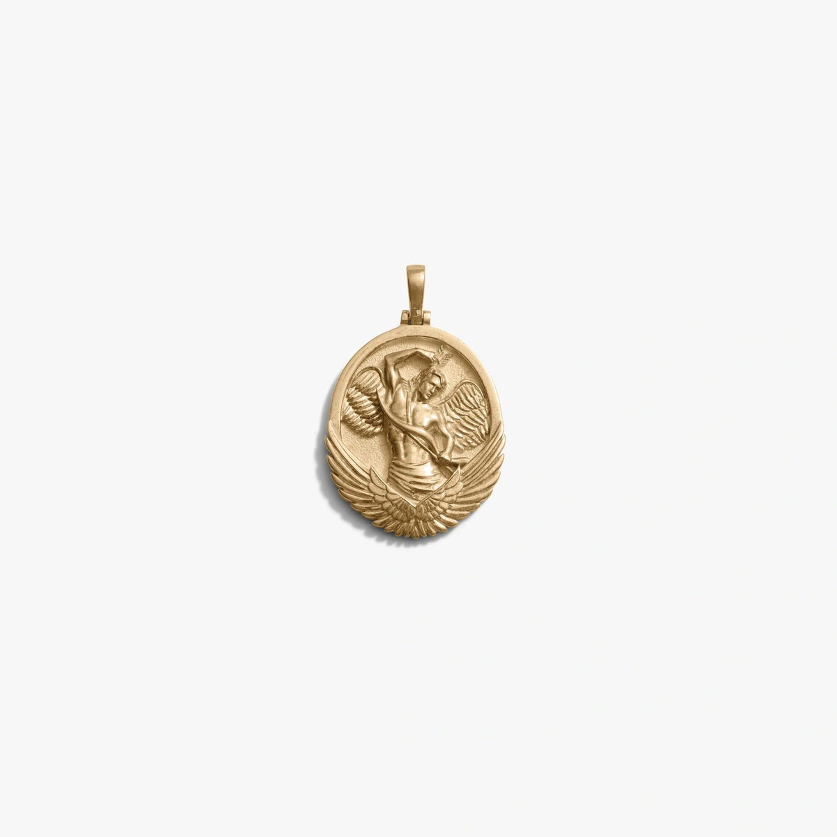 Golden Heart Angel Key Octagram Pendant