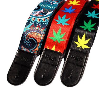 Colorful Heat-transfer Printed Universal Bakelite Guitar Strap