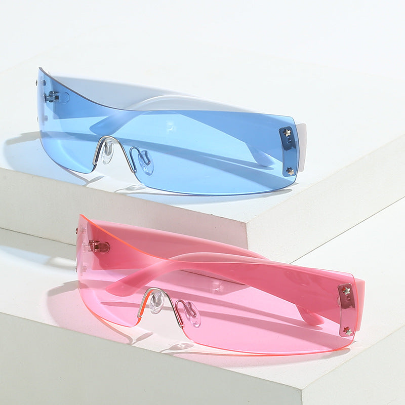 Personality Ins Siamese Glasses Fashion In Europe And America