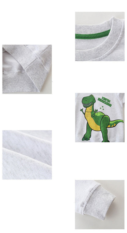 Boys Long Sleeve Cotton Printed Dinosaur Sweatshirt