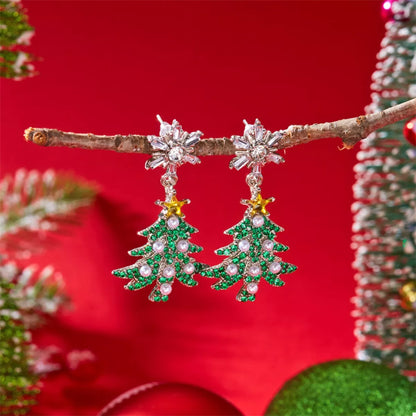 Christmas Tree Drop Earrings