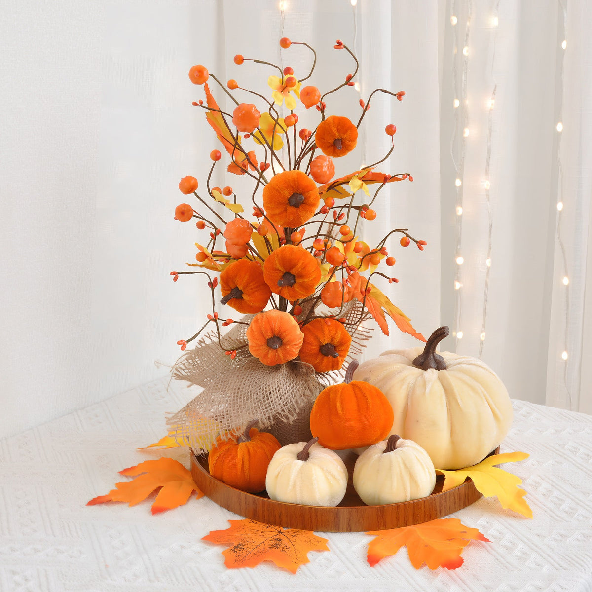 New Halloween Decorations Autumn Maple Leaf Pumpkin
