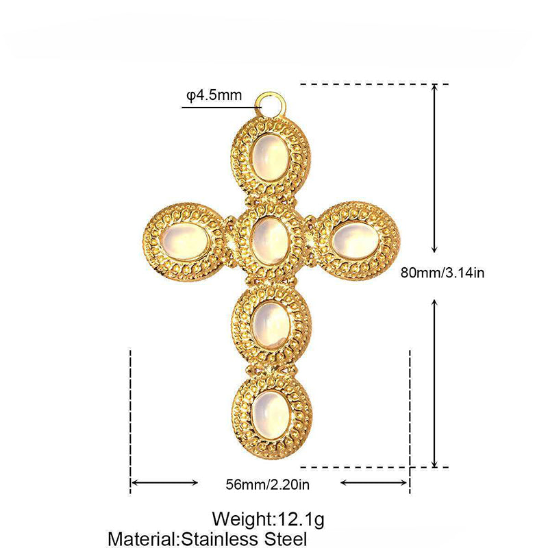 Stainless Steel Pendant With Zircon And Oil Dripping