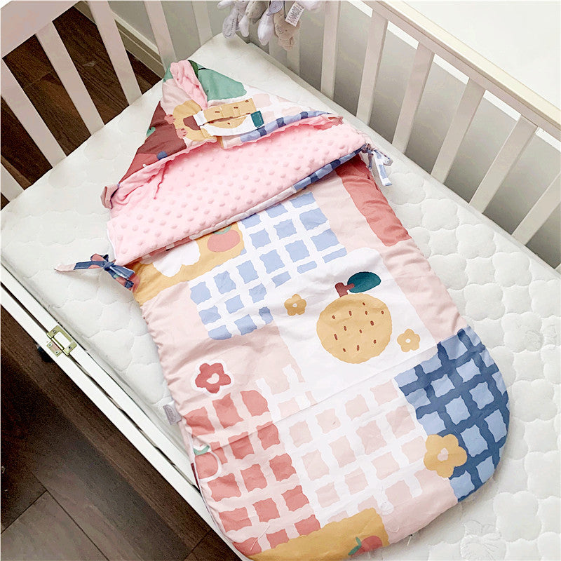 Baby Cotton Beanie Velvet Sleeping Bag Autumn And Winter Thickening