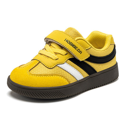 Kids Retro Wide-toe Casual Velcro Sneakers