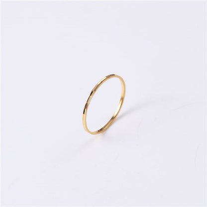 Titanium Steel Gold Plating 18K Gold Ring
