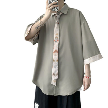 Loose Floral Print Shirt Wrinkle-Free