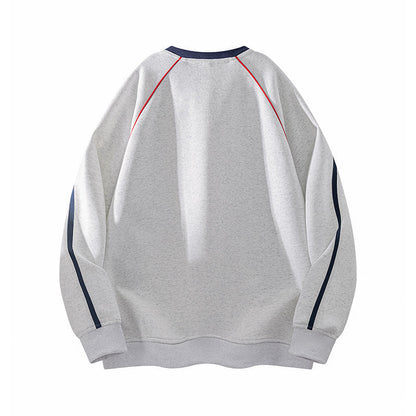 Patchwork Sporty Relaxed-fit Sweatshirt