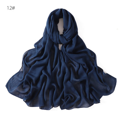 Modal Solid-color Thin-edged Breathable Headscarf