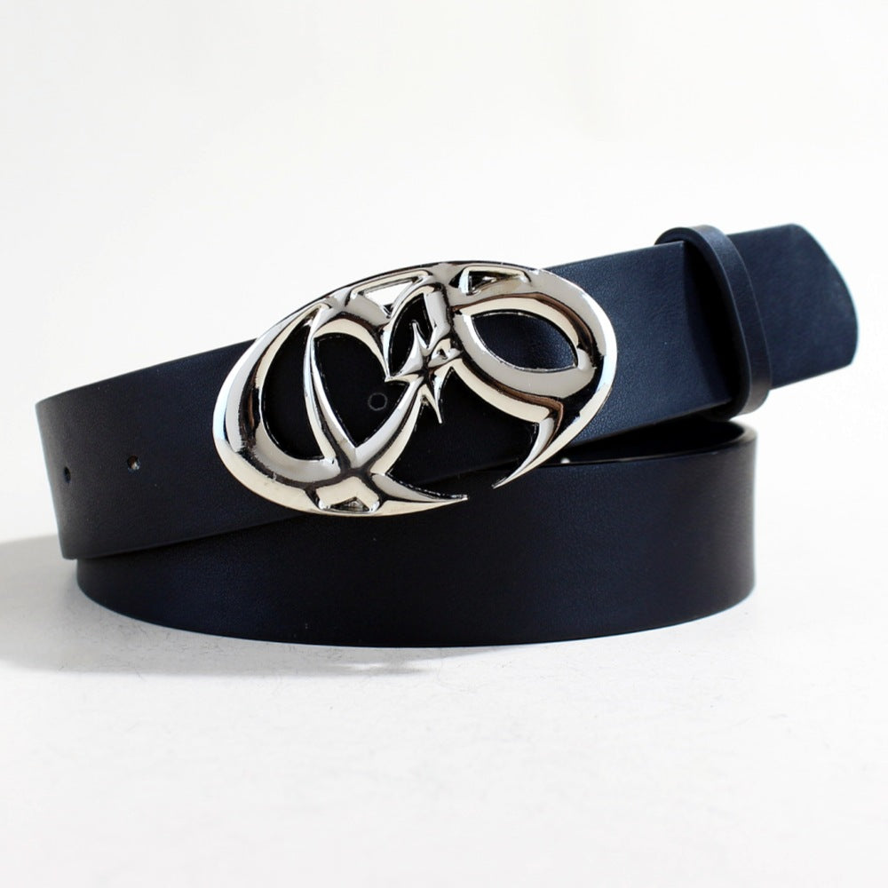Casual Trend Silver Buckle Belt