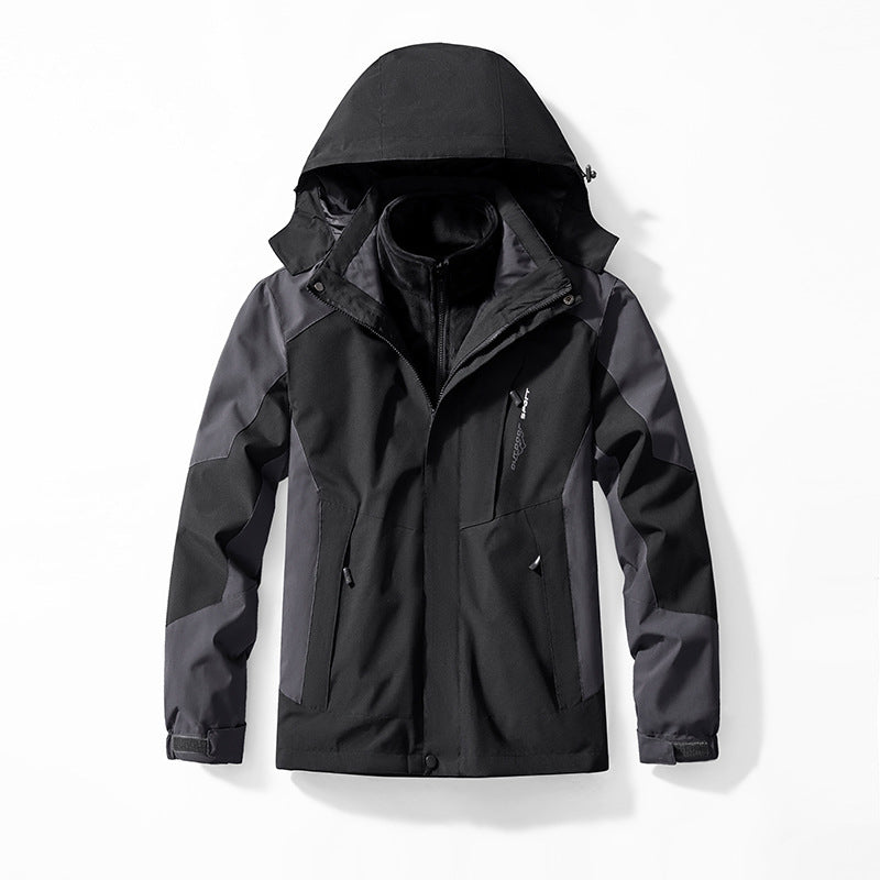 3-in-1 Mink-velvet Liner Two-piece Set Detachable Warm And Windproof Shell Jacket