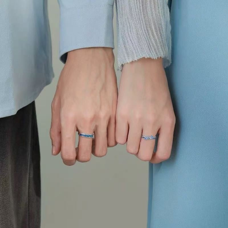 Klein Blue Couple Rings Unisex Design