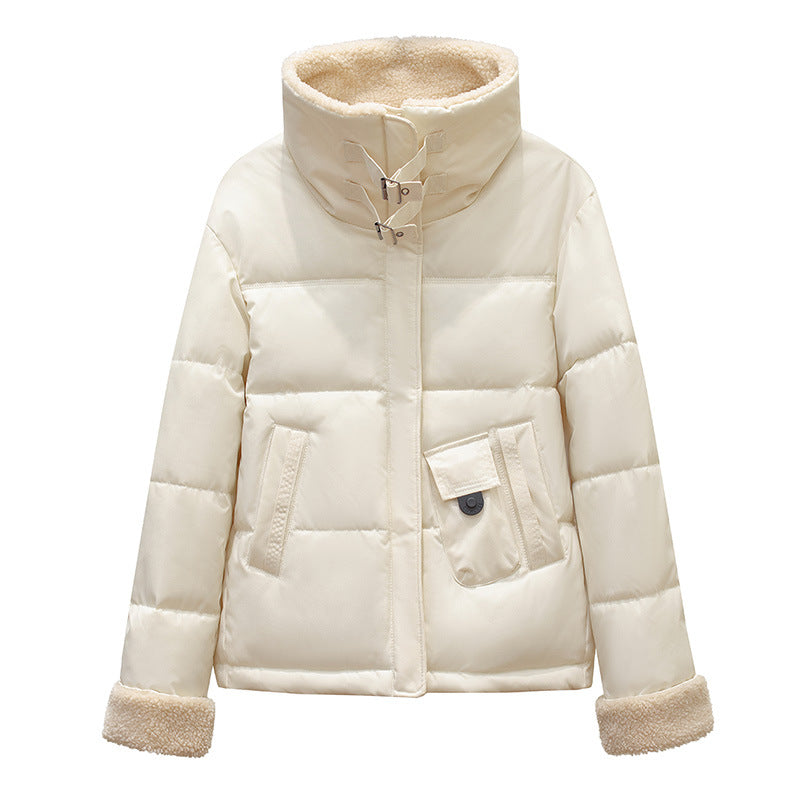 Fashion Down Jacket Women's Short Fur Collar Coat