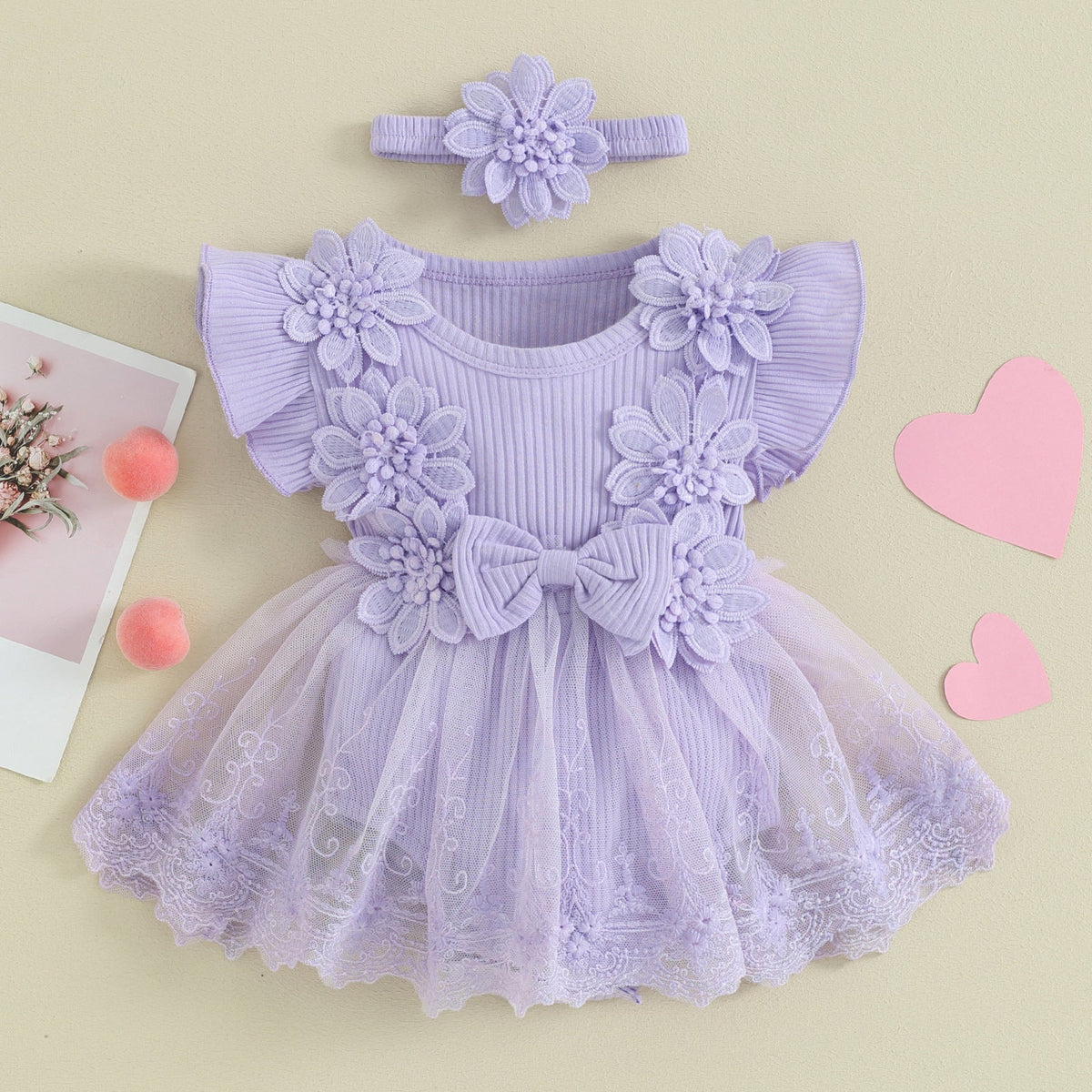 New Floral Onesie For Baby And Toddler Girls