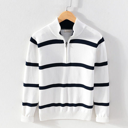 Men's Cotton Wool Turtleneck Half Zipper Sweater