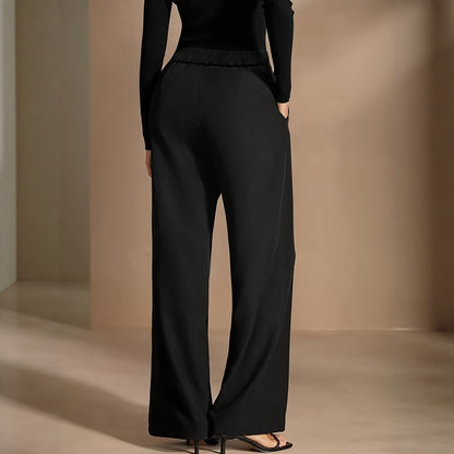 Amazon Cross-Border Fashion Irregular Patchwork Suit Pants Spring And Autumn Design Casual Slimming Straight Wide-Leg Pants