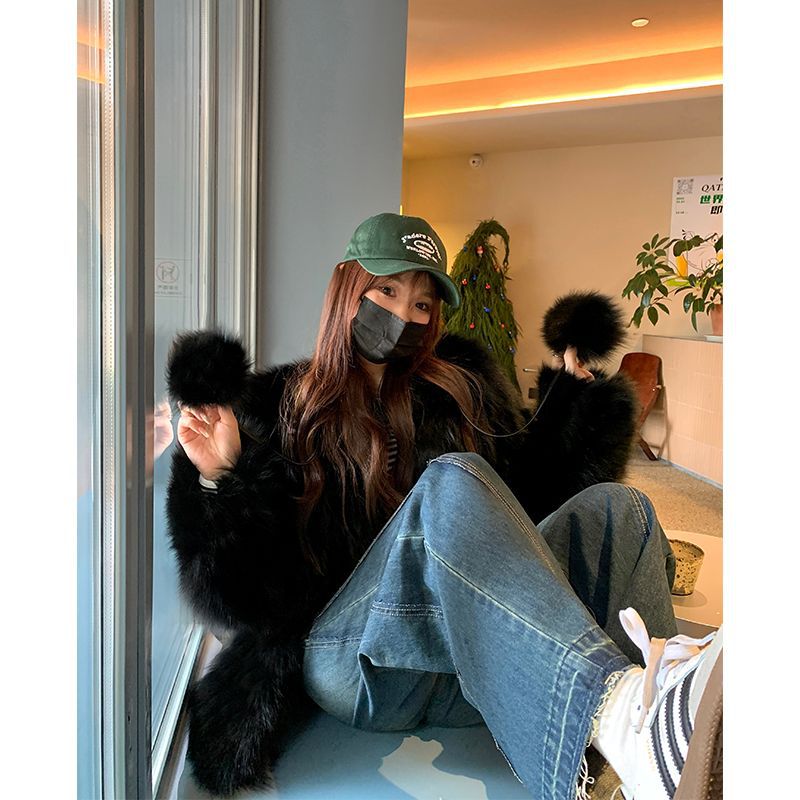 Fashion Fur Young Women Slimming Coat