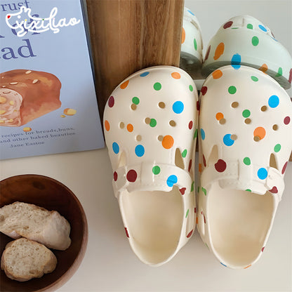 Cute Polka Dot Children's Toe Cap Sandals