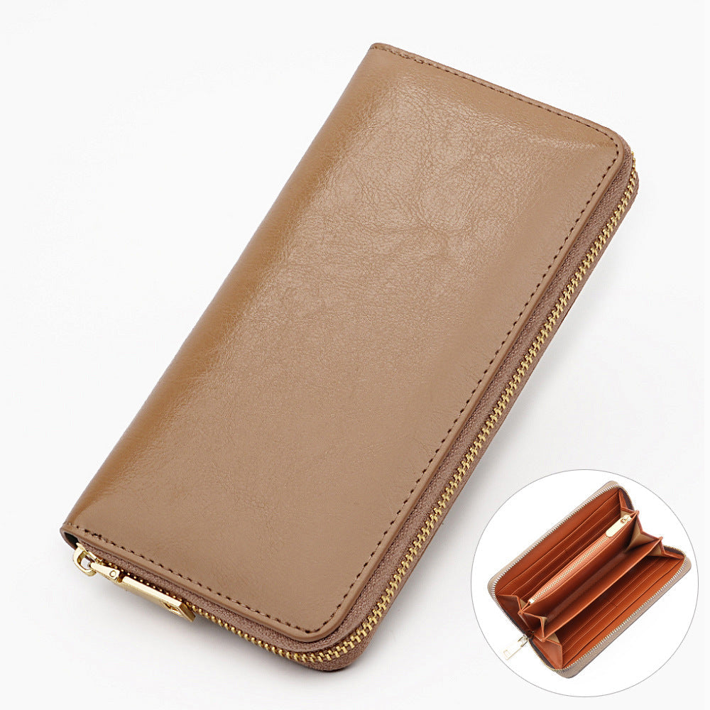 Womens Fashionable High-Capacity Zipper Wallet