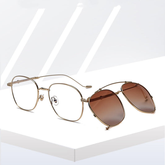 Retro Metal Box Men's Fashion Polarized Sunglasses