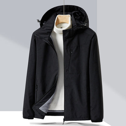 Couple Single-layer Jacket Windproof Sports Fleece-lined Padded Overalls