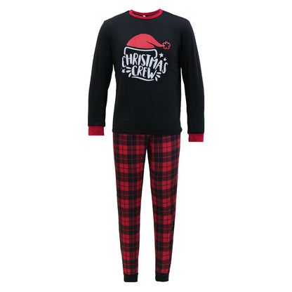 Checkered Cotton Parent-child Christmas Home Pajama Set