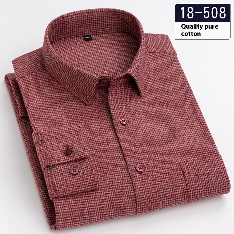 Men's Long Sleeve Solid Color Pocket Shirt