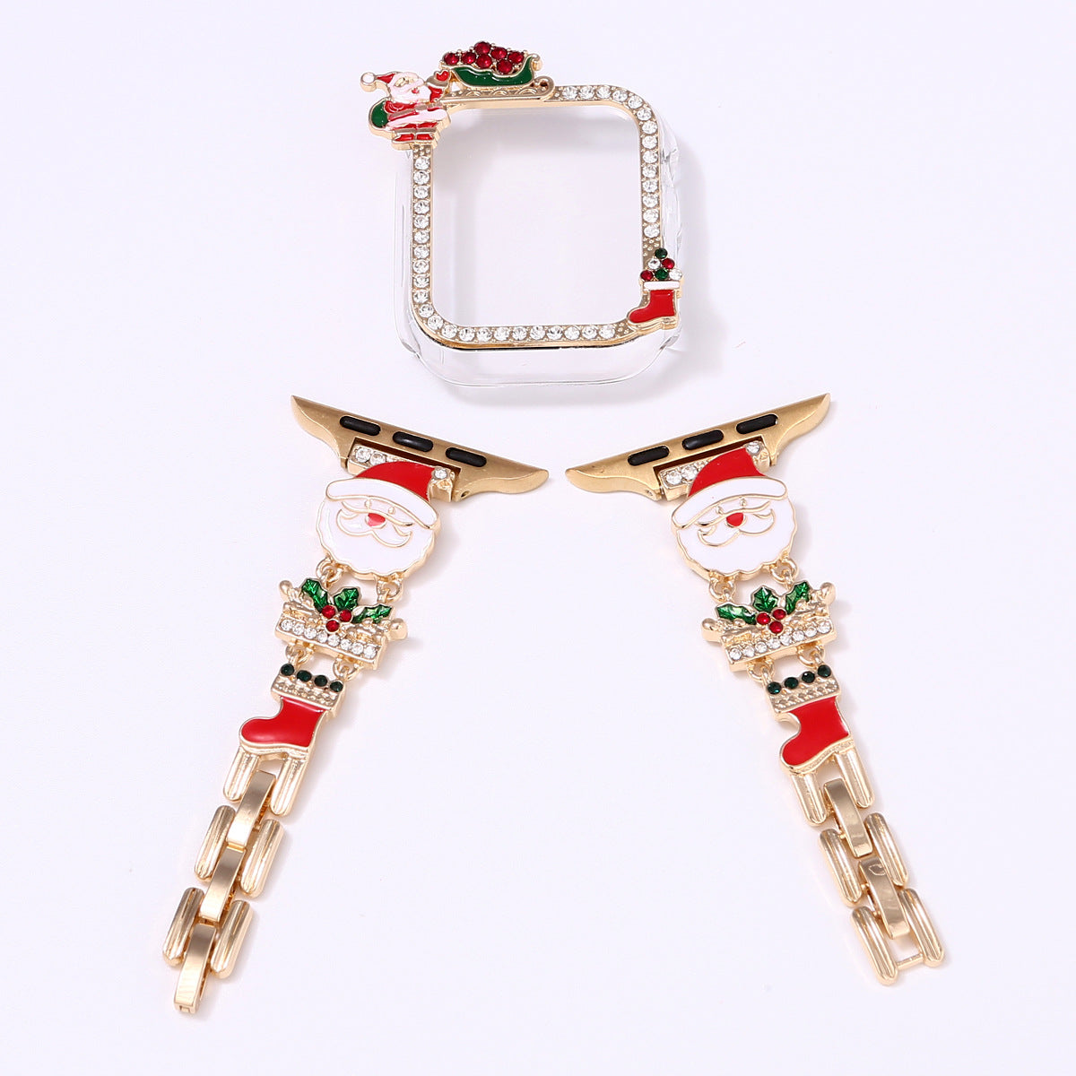 New Christmas Watch Strap Suitable For IWatch Chain Case Iwatch56789Sechristmas