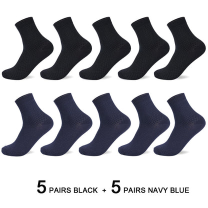 Bamboo Fiber Men Socks Business Breathable Male