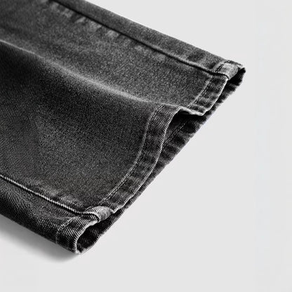 Loose-fitting Straight-leg Casual Denim Pants For Girls