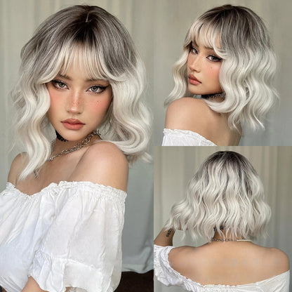 Wig Full-head Wig Bangs Short Curly Hair