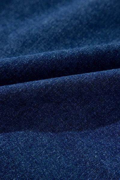 Raw Hem Long Sleeve Denim Jacket for Stylish Women