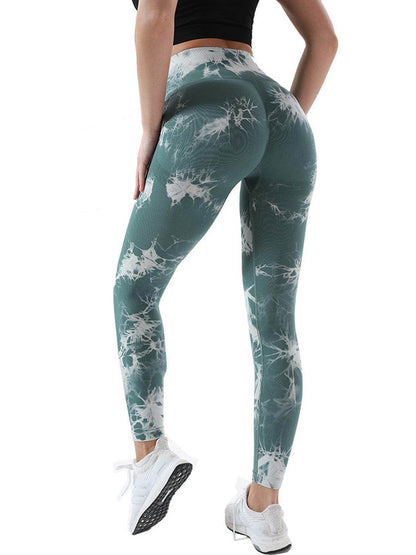 Tie-Dye High Waist Active Leggings for Comfort and Style