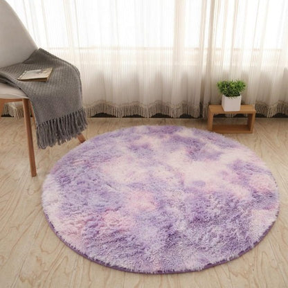 Fluffy Round Faux Fur Rug