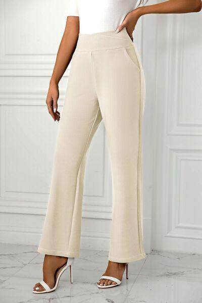 High Waist Straight Leg Pants for Women in Various Sizes
