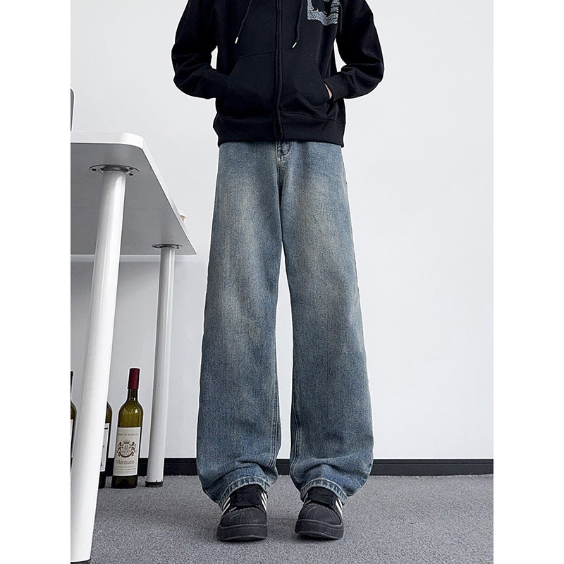 American-style Distressed Jeans For Men Versatile And Casual