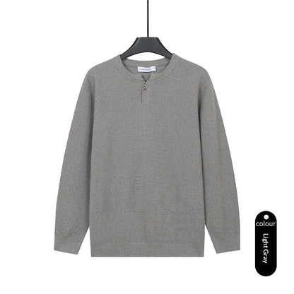 Mens Turtleneck Knitted Sweater Solid Color Sweater