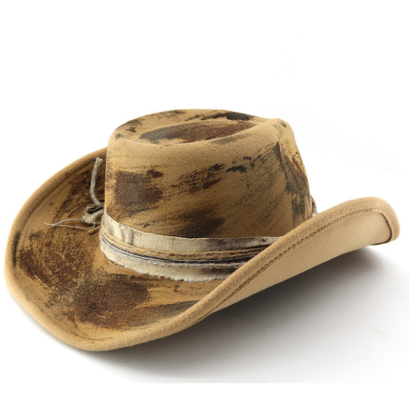 New-style Distressed Western Cowboy Hat